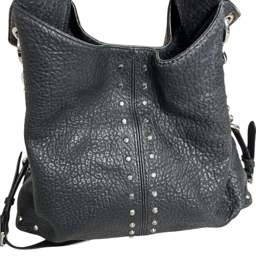 MICHAEL KORS UPTOWN ASTOR STUDDED LEATHER BAG Black